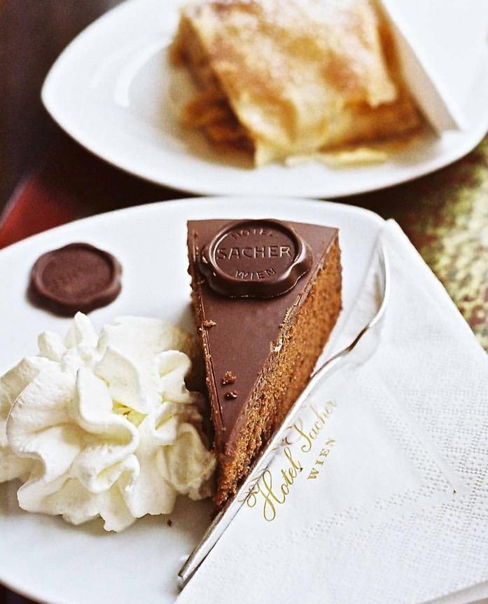   Sachertorte chocolate cake (yum!) at Sacher’s hotel tea room, Vienna; M3 and old Leica ‘dual range’ or ‘Close Focusing’ 50mm f2, indoors, ISO 800 ‘Lomography’ film.  